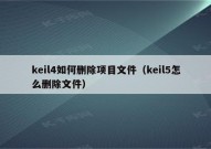 keil4如何删除项目文件（keil5怎么删除文件）