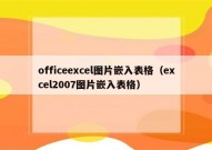 officeexcel图片嵌入表格（excel2007图片嵌入表格）